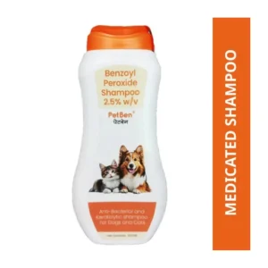 PetBen Benzoyl Peroxide Medicated Shampoo for Dogs & Cats – 200ml