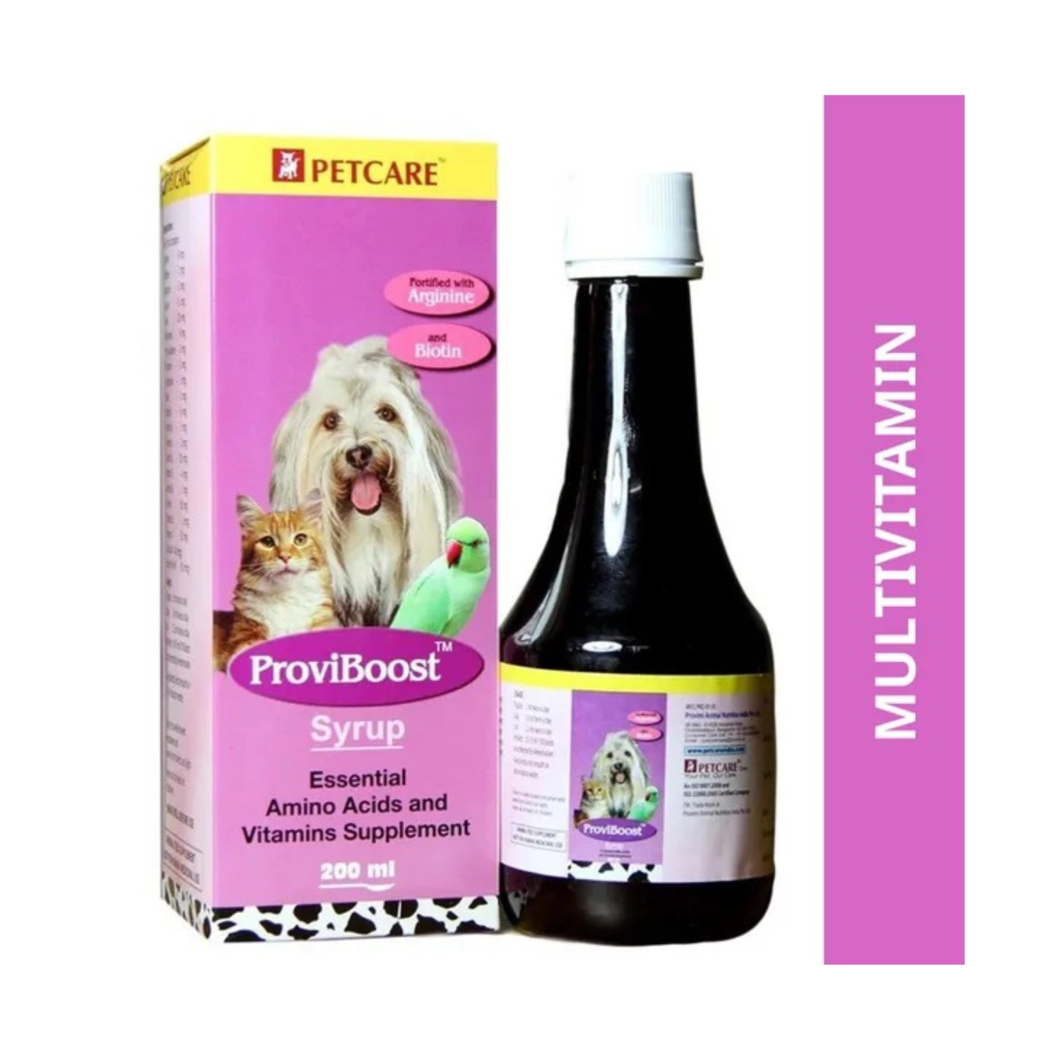 ProviBoost Multivitamin & Amino Acid Syrup for Dogs, Cats & Birds – 200ml