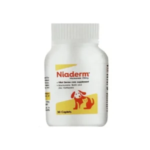 Niaderm 500mg Skin & Coat Care Supplement for Dogs & Cats – 30 Caplets