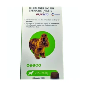 Bravecto 500mg Chewable Tablet for Dogs (10–20kg)
