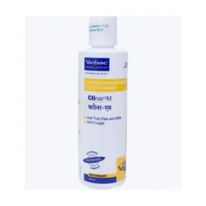 Clinar-M Anti Tick, Flea & Anti-Fungal Shampoo for Dogs – 200ml