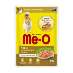 Me-O Adult Salmon Chunk in Gravy Wet Cat Food 80g