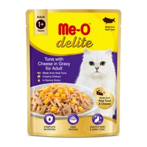 Me-O Delite Tuna with Cheese in Gravy for Adult 70g