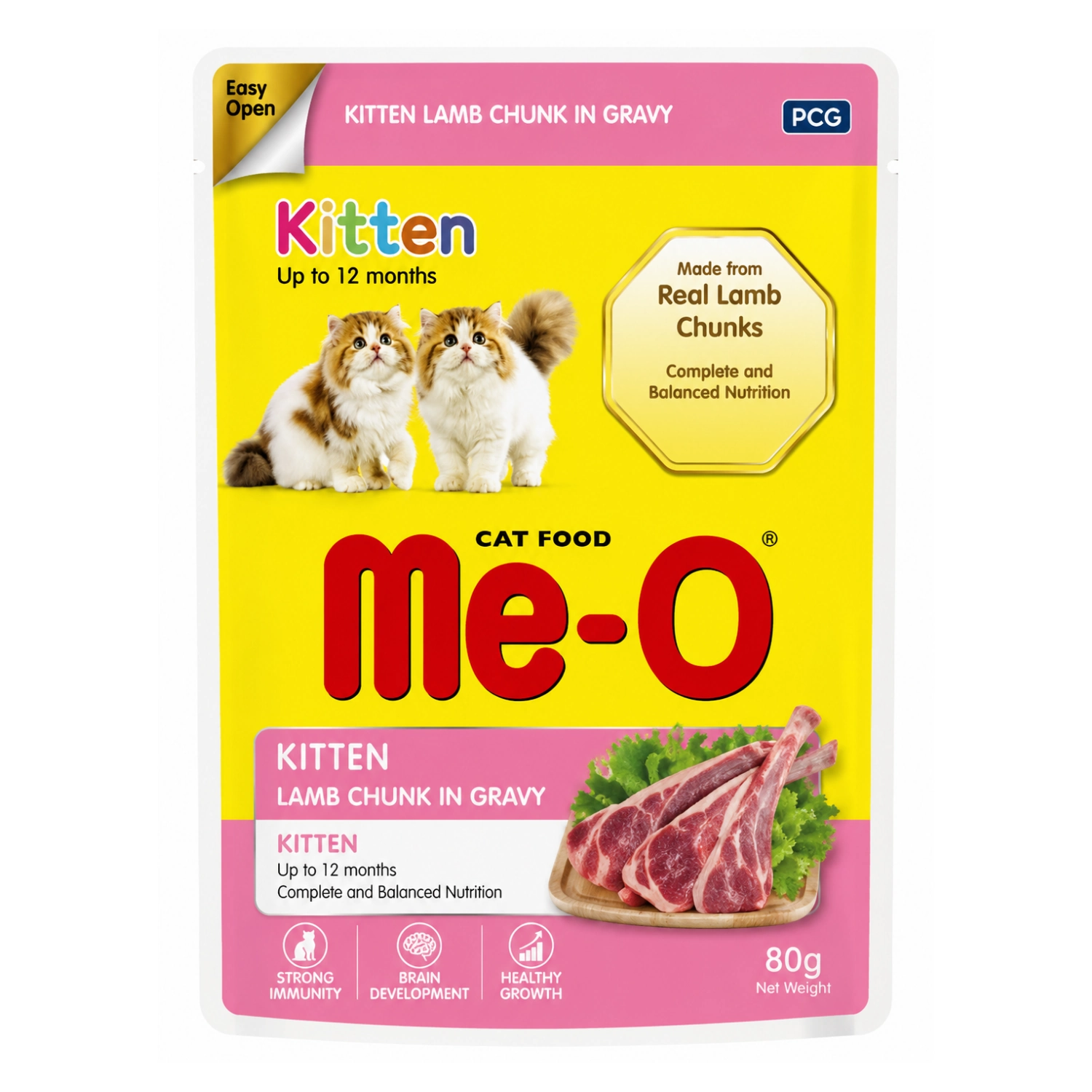 Me-O Adult Salmon Chunk in Gravy Wet Cat Food 80g