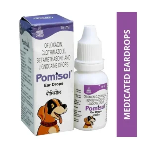 Pomisol Medicated Ear Drops for Dogs & Cats – 15ml